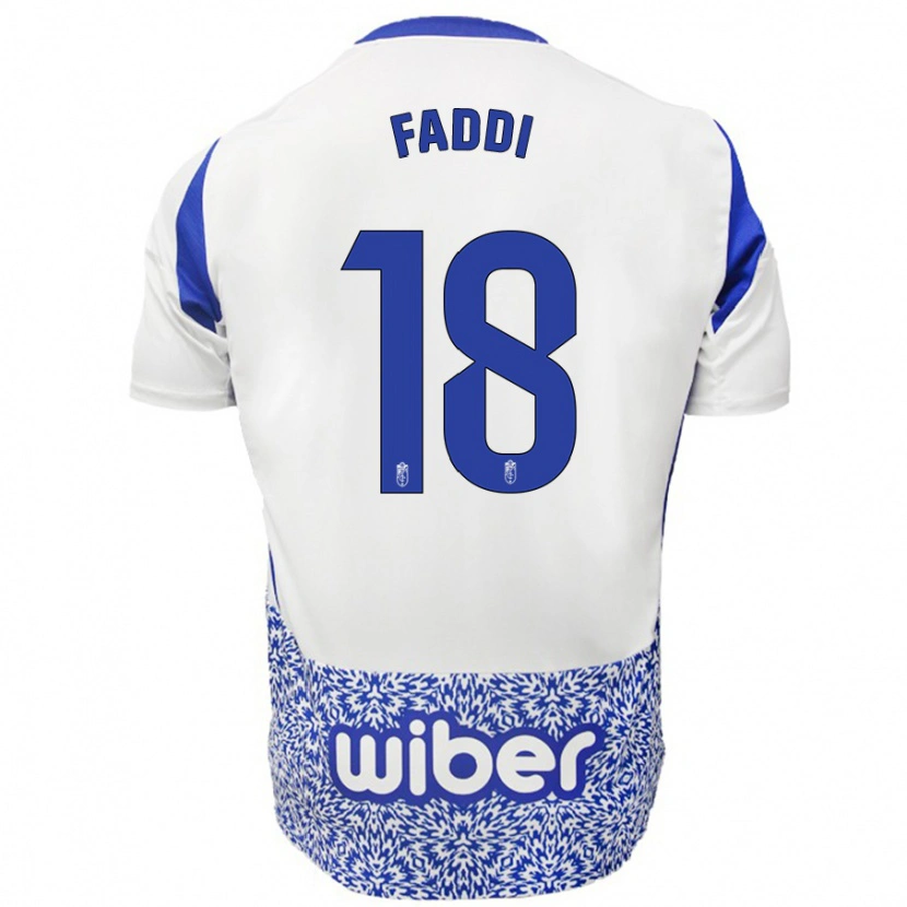 Danxen Niño Camiseta Inés Faddi #18 Blanco Azul 2ª Equipación 2024/25 La Camisa