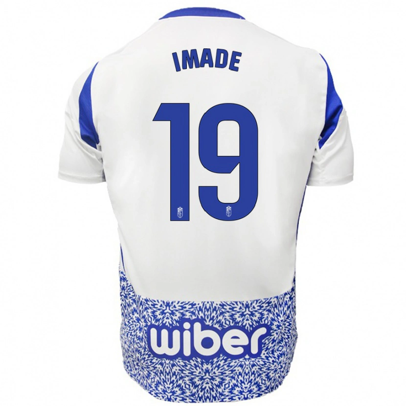 Danxen Niño Camiseta Edna Imade #19 Blanco Azul 2ª Equipación 2024/25 La Camisa