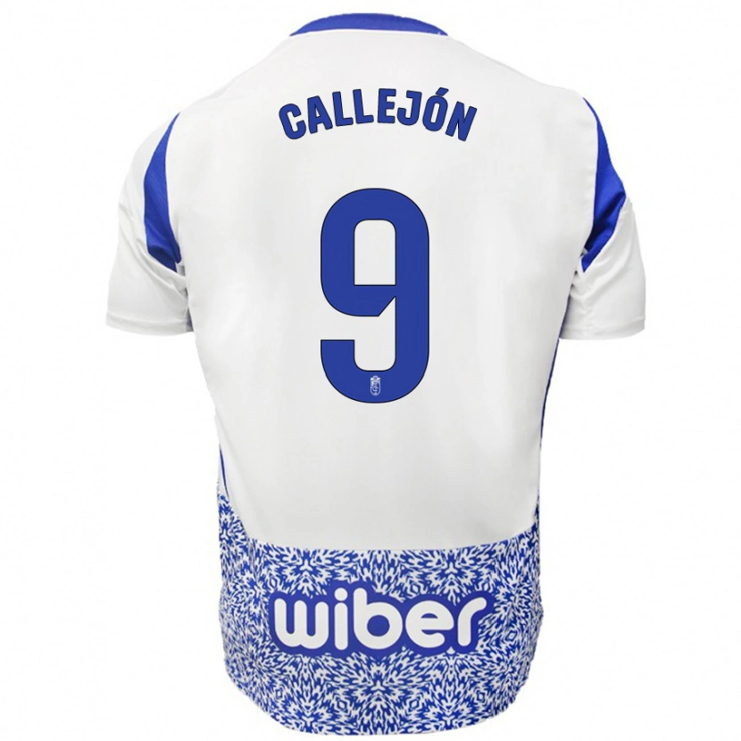 Danxen Niño Camiseta José Callejón #9 Blanco Azul 2ª Equipación 2024/25 La Camisa