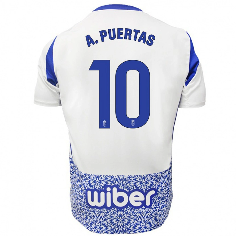 Danxen Niño Camiseta Antonio Puertas #10 Blanco Azul 2ª Equipación 2024/25 La Camisa