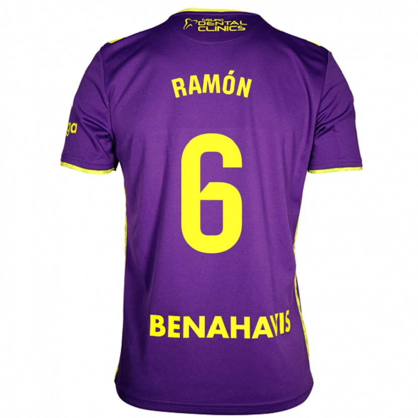 Danxen Niño Camiseta Ramón Enríquez #6 Púrpura Amarillo 2ª Equipación 2024/25 La Camisa