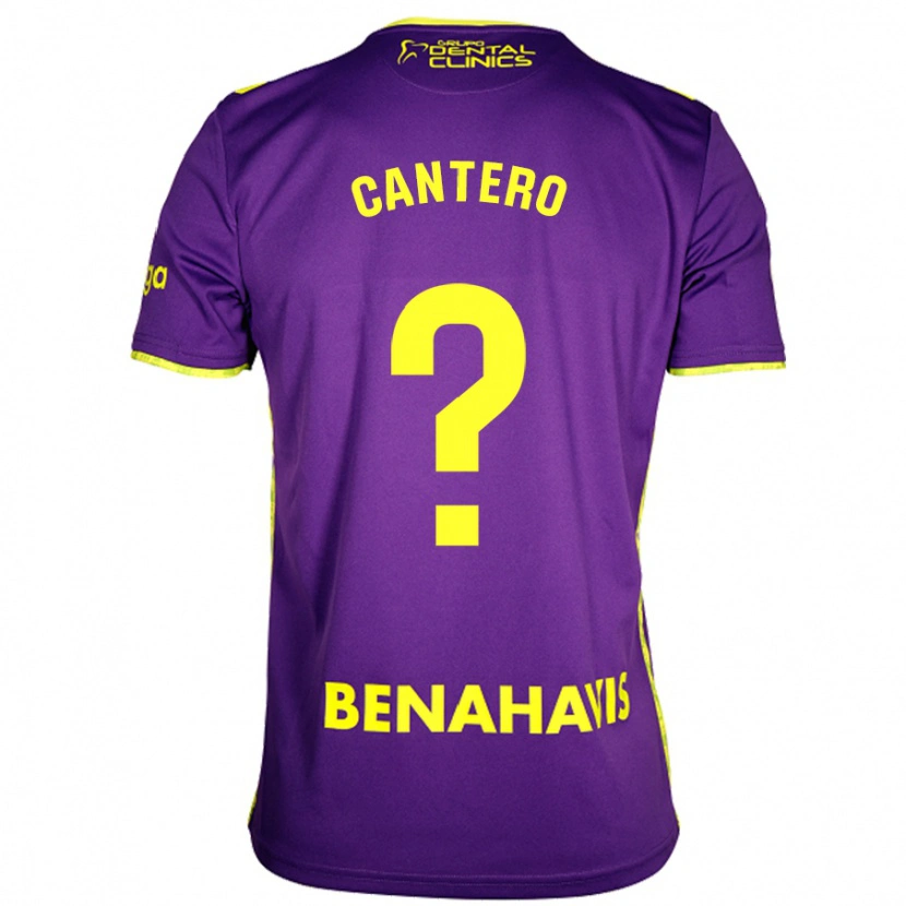 Danxen Niño Camiseta José Cantero #0 Púrpura Amarillo 2ª Equipación 2024/25 La Camisa