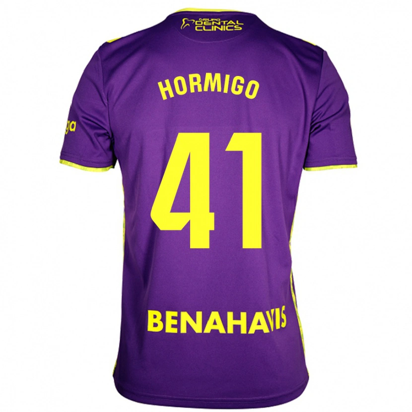 Danxen Niño Camiseta Cintia Hormigo #41 Púrpura Amarillo 2ª Equipación 2024/25 La Camisa