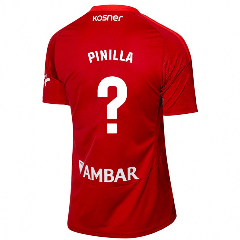 Danxen Niño Camiseta Hugo Pinilla #0 Blanco Azul 2ª Equipación 2024/25 La Camisa