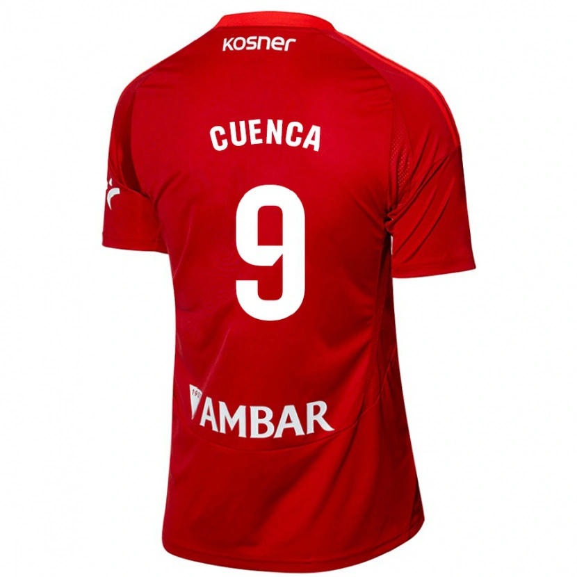 Danxen Niño Camiseta Marcos Cuenca #9 Blanco Azul 2ª Equipación 2024/25 La Camisa