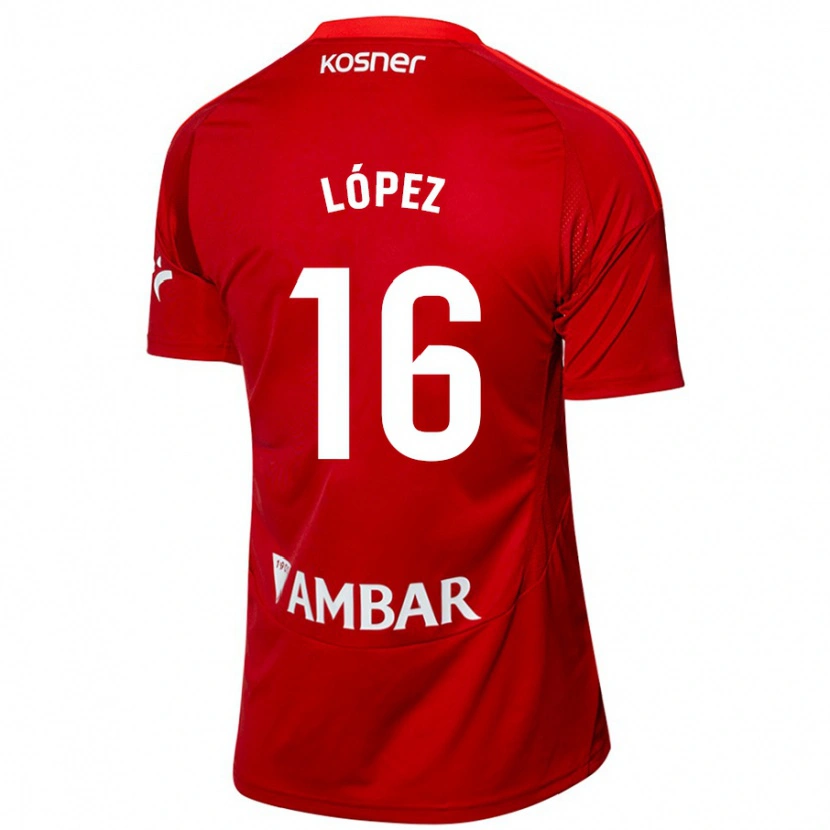 Danxen Niño Camiseta Juan López #16 Blanco Azul 2ª Equipación 2024/25 La Camisa