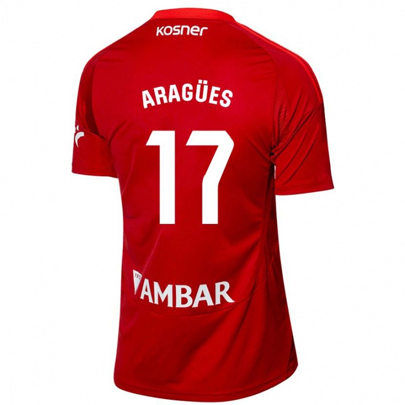 Danxen Niño Camiseta Chema Aragües #17 Blanco Azul 2ª Equipación 2024/25 La Camisa