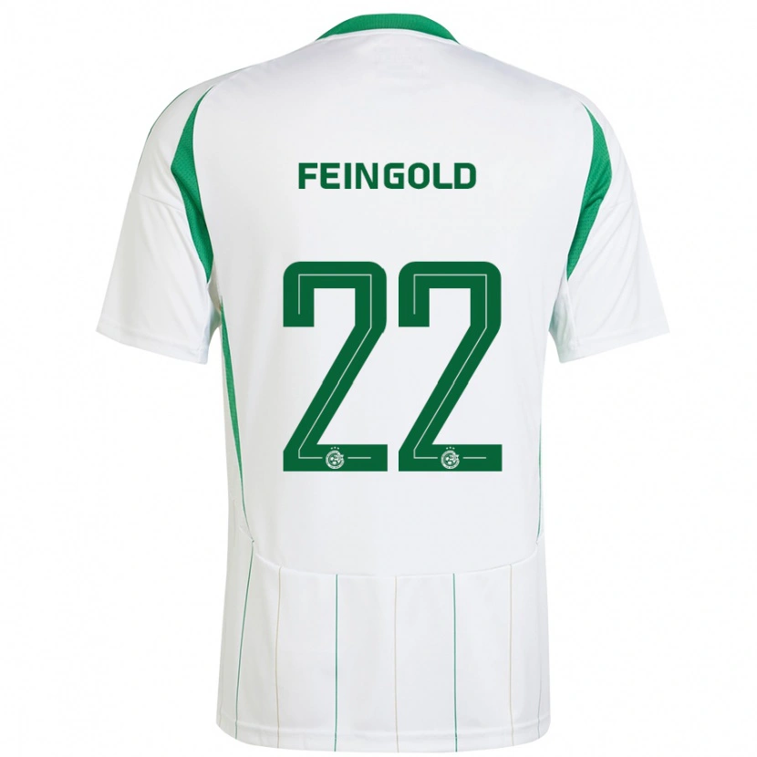 Danxen Niño Camiseta Ilay Feingold #22 Blanco Verde 2ª Equipación 2024/25 La Camisa