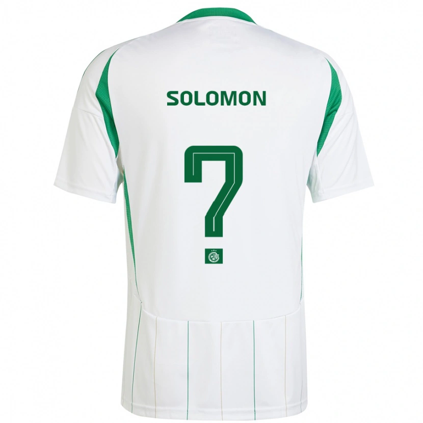 Danxen Niño Camiseta Itay Solomon #0 Blanco Verde 2ª Equipación 2024/25 La Camisa