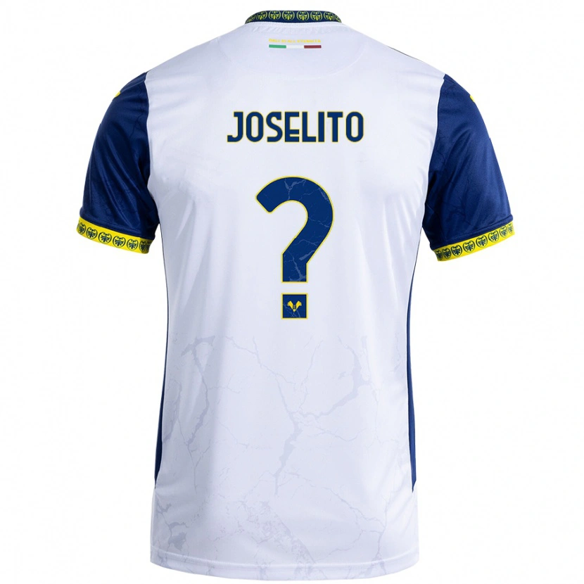 Danxen Niño Camiseta Joselito #0 Blanco Azul 2ª Equipación 2024/25 La Camisa