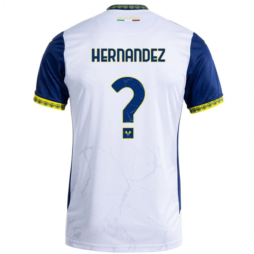 Danxen Niño Camiseta Joaquin Hernandez #0 Blanco Azul 2ª Equipación 2024/25 La Camisa