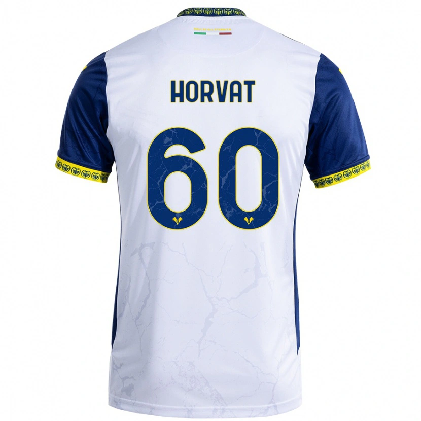 Danxen Niño Camiseta Mihaela Horvat #60 Blanco Azul 2ª Equipación 2024/25 La Camisa