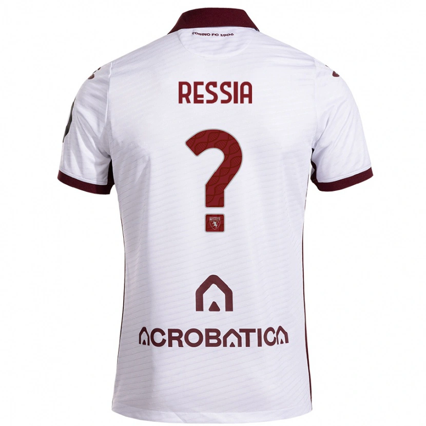 Danxen Niño Camiseta Lorenzo Ressia #0 Blanco Granate 2ª Equipación 2024/25 La Camisa