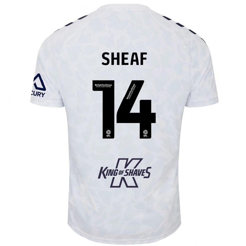 Danxen Niño Camiseta Ben Sheaf #14 Blanco 2ª Equipación 2024/25 La Camisa