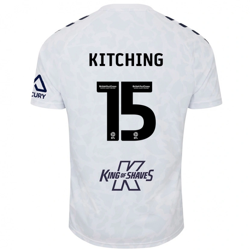 Danxen Niño Camiseta Liam Kitching #15 Blanco 2ª Equipación 2024/25 La Camisa