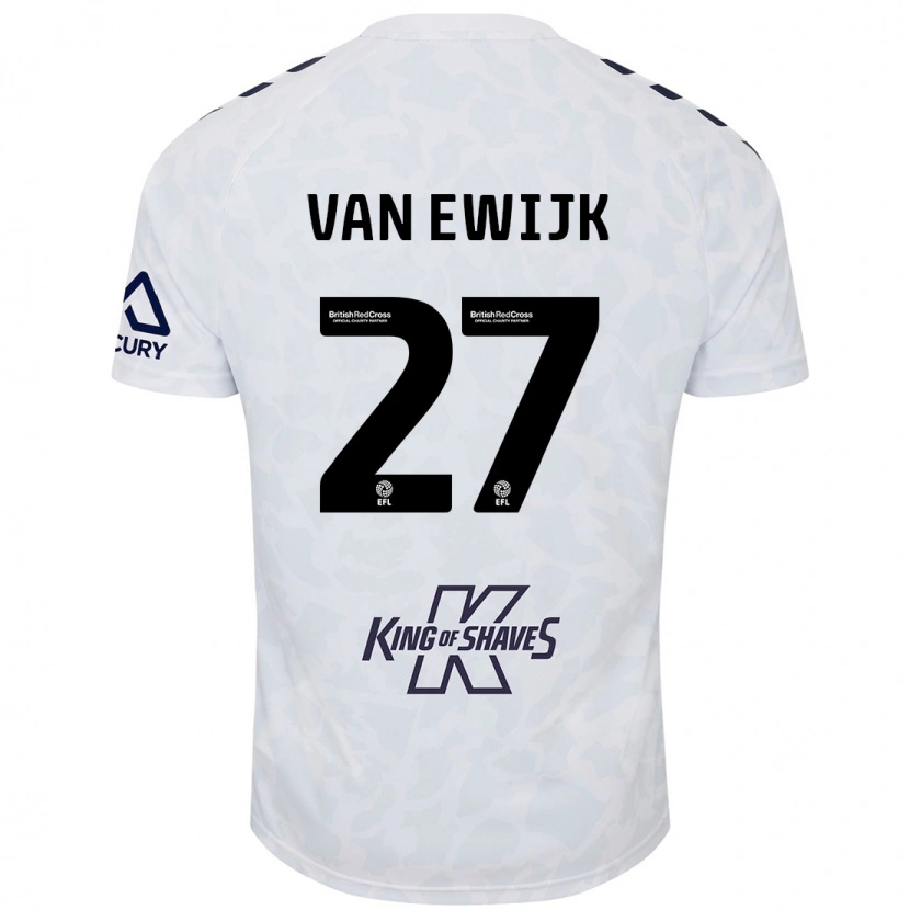 Danxen Niño Camiseta Milan Van Ewijk #27 Blanco 2ª Equipación 2024/25 La Camisa