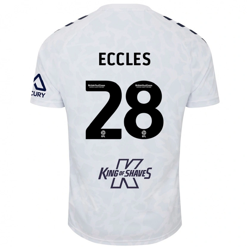 Danxen Niño Camiseta Josh Eccles #28 Blanco 2ª Equipación 2024/25 La Camisa