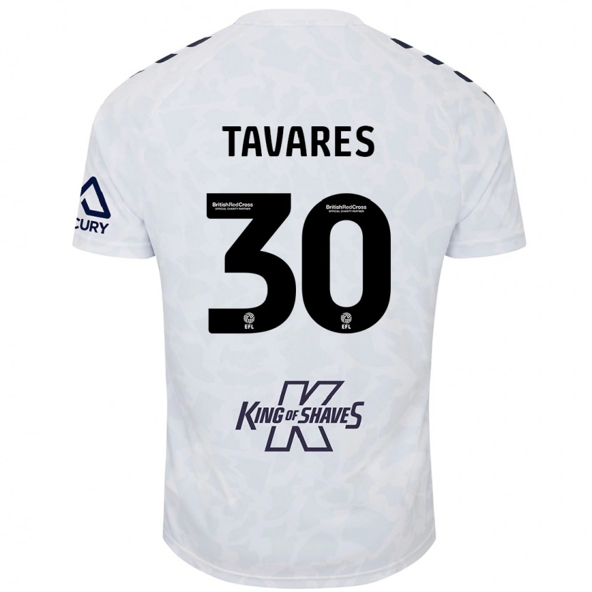 Danxen Niño Camiseta Fábio Tavares #30 Blanco 2ª Equipación 2024/25 La Camisa