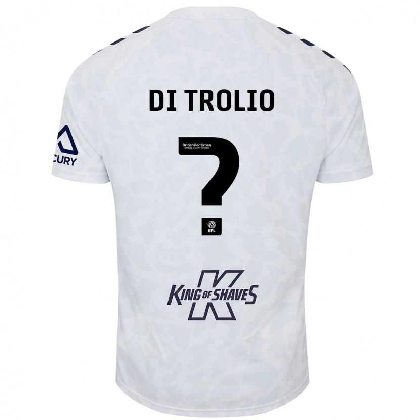 Danxen Niño Camiseta Riccardo Di Trolio #0 Blanco 2ª Equipación 2024/25 La Camisa