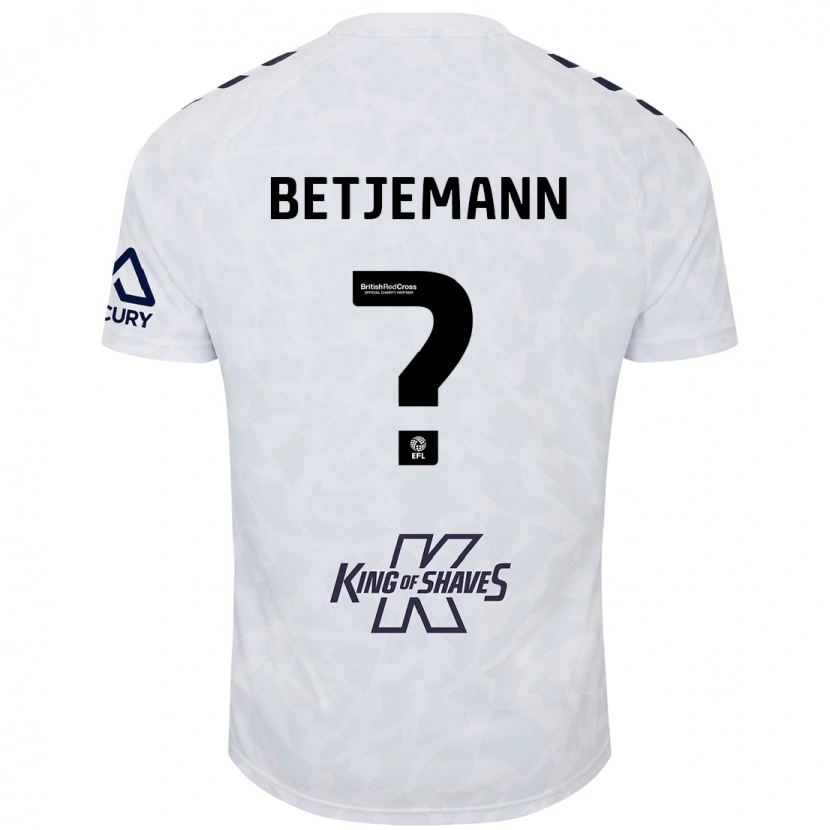 Danxen Niño Camiseta Elliot Betjemann #0 Blanco 2ª Equipación 2024/25 La Camisa