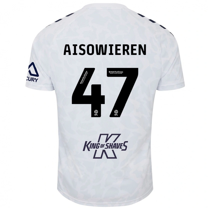 Danxen Niño Camiseta Evan Eghosa Aisowieren #47 Blanco 2ª Equipación 2024/25 La Camisa