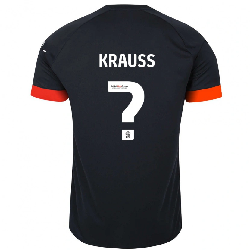 Danxen Niño Camiseta Tom Krauß #0 Negro Naranja 2ª Equipación 2024/25 La Camisa