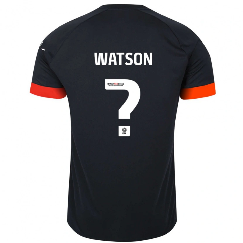 Danxen Niño Camiseta Louie Watson #0 Negro Naranja 2ª Equipación 2024/25 La Camisa