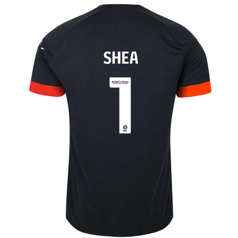 Danxen Niño Camiseta James Shea #1 Negro Naranja 2ª Equipación 2024/25 La Camisa