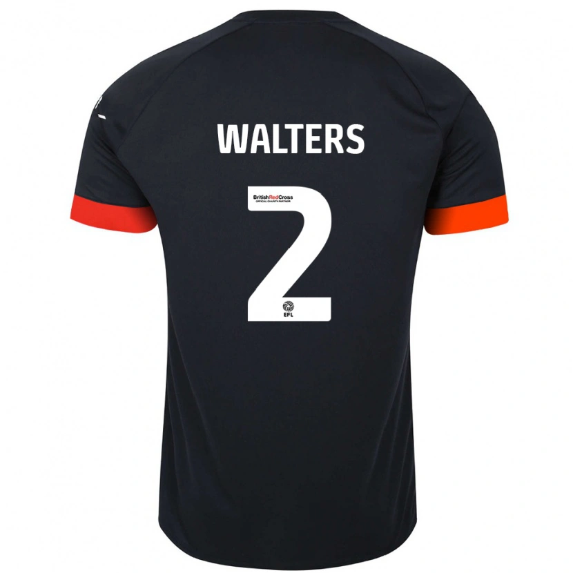 Danxen Niño Camiseta Reuell Walters #2 Negro Naranja 2ª Equipación 2024/25 La Camisa