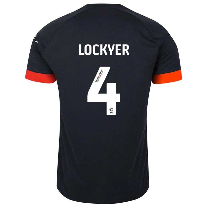 Danxen Niño Camiseta Tom Lockyer #4 Negro Naranja 2ª Equipación 2024/25 La Camisa