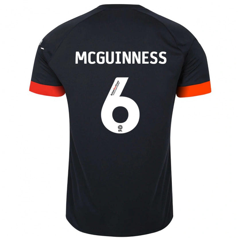 Danxen Niño Camiseta Mark Mcguinness #6 Negro Naranja 2ª Equipación 2024/25 La Camisa