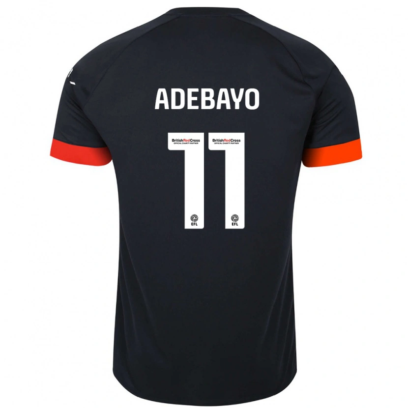 Danxen Niño Camiseta Elijah Adebayo #11 Negro Naranja 2ª Equipación 2024/25 La Camisa