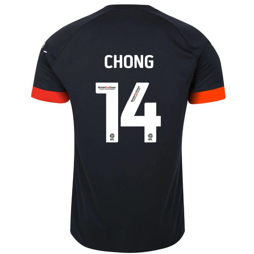 Danxen Niño Camiseta Tahith Chong #14 Negro Naranja 2ª Equipación 2024/25 La Camisa