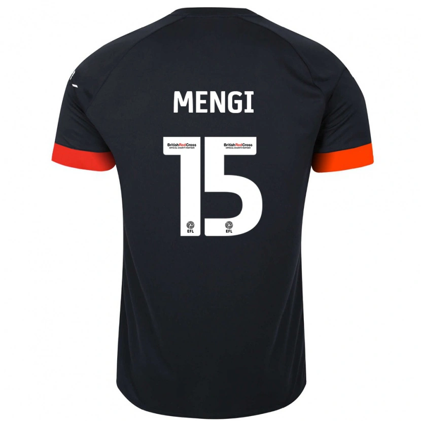 Danxen Niño Camiseta Teden Mengi #15 Negro Naranja 2ª Equipación 2024/25 La Camisa