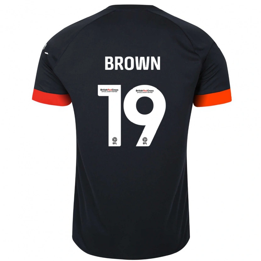 Danxen Niño Camiseta Jacob Brown #19 Negro Naranja 2ª Equipación 2024/25 La Camisa