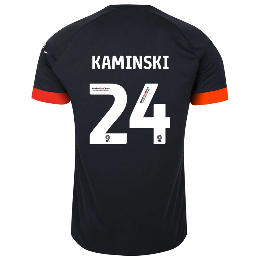 Danxen Niño Camiseta Thomas Kaminski #24 Negro Naranja 2ª Equipación 2024/25 La Camisa