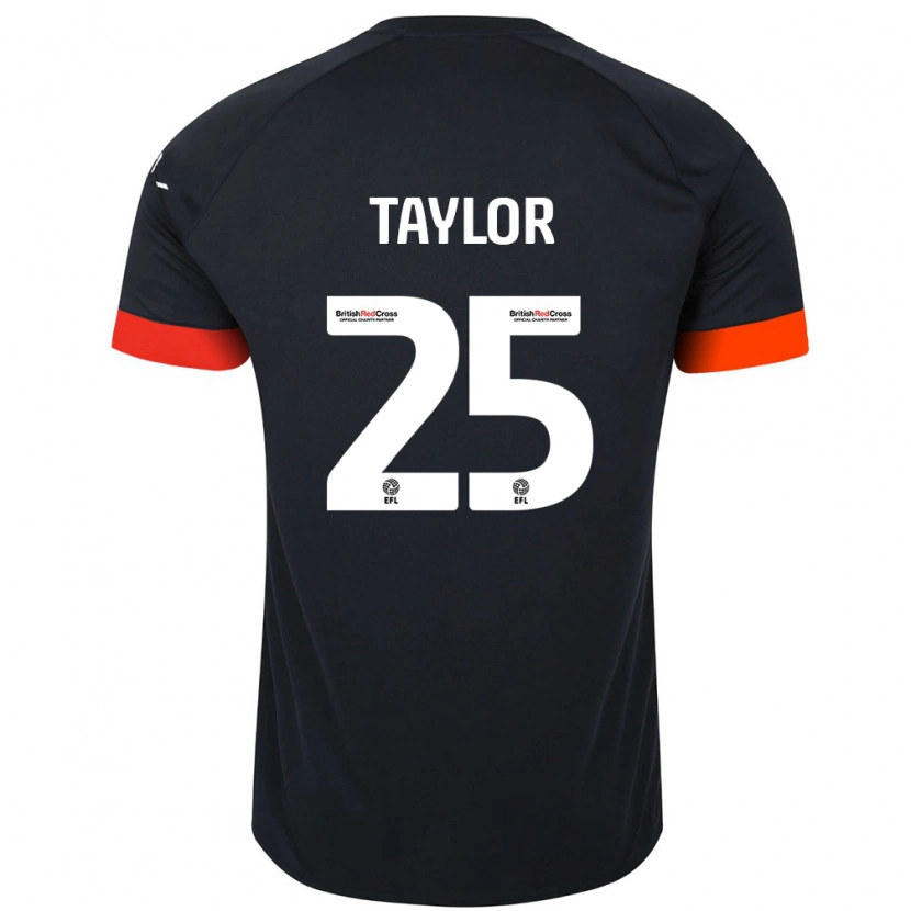 Danxen Niño Camiseta Joe Taylor #25 Negro Naranja 2ª Equipación 2024/25 La Camisa