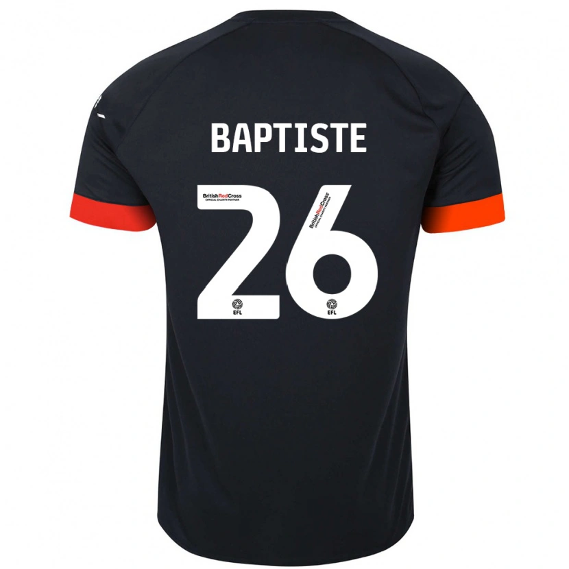 Danxen Niño Camiseta Shandon Baptiste #26 Negro Naranja 2ª Equipación 2024/25 La Camisa