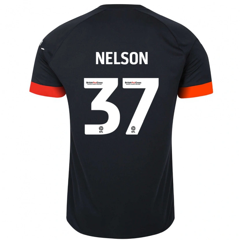 Danxen Niño Camiseta Zack Nelson #37 Negro Naranja 2ª Equipación 2024/25 La Camisa