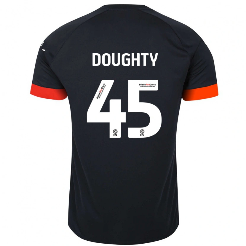 Danxen Niño Camiseta Alfie Doughty #45 Negro Naranja 2ª Equipación 2024/25 La Camisa