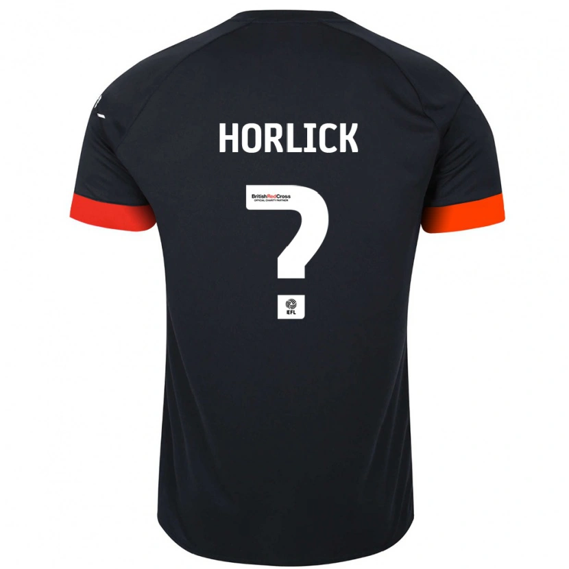 Danxen Niño Camiseta Jameson Horlick #0 Negro Naranja 2ª Equipación 2024/25 La Camisa