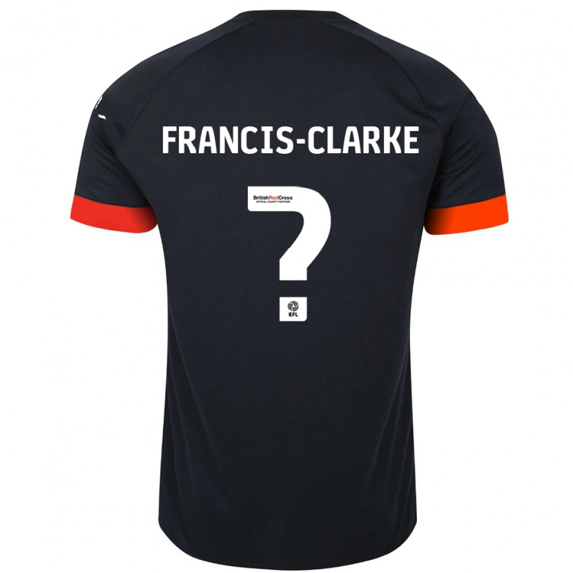 Danxen Niño Camiseta Aidan Francis-Clarke #0 Negro Naranja 2ª Equipación 2024/25 La Camisa