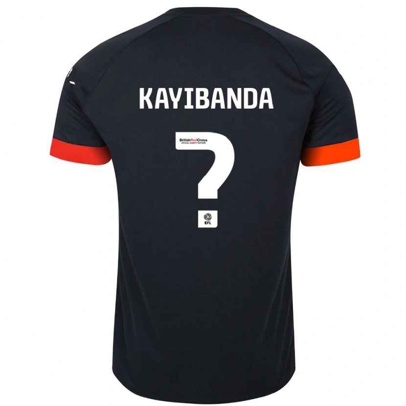 Danxen Niño Camiseta Claude Kayibanda #0 Negro Naranja 2ª Equipación 2024/25 La Camisa