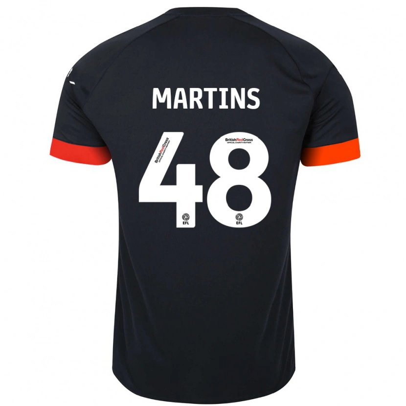 Danxen Niño Camiseta Dominic Dos Santos Martins #48 Negro Naranja 2ª Equipación 2024/25 La Camisa