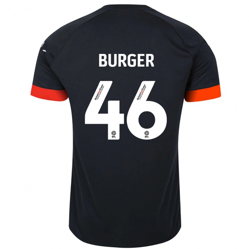 Danxen Niño Camiseta Jake Burger #46 Negro Naranja 2ª Equipación 2024/25 La Camisa