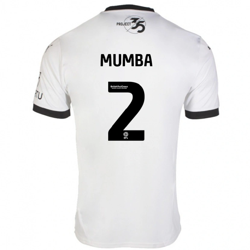 Danxen Niño Camiseta Bali Mumba #2 Blanco Negro 2ª Equipación 2024/25 La Camisa