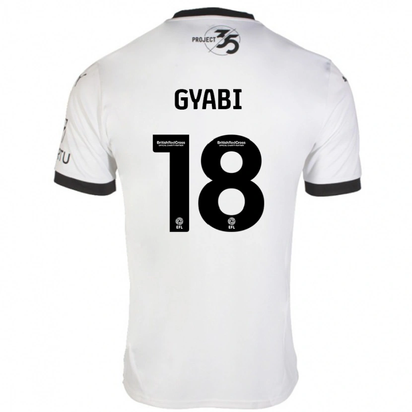 Danxen Niño Camiseta Darko Gyabi #18 Blanco Negro 2ª Equipación 2024/25 La Camisa