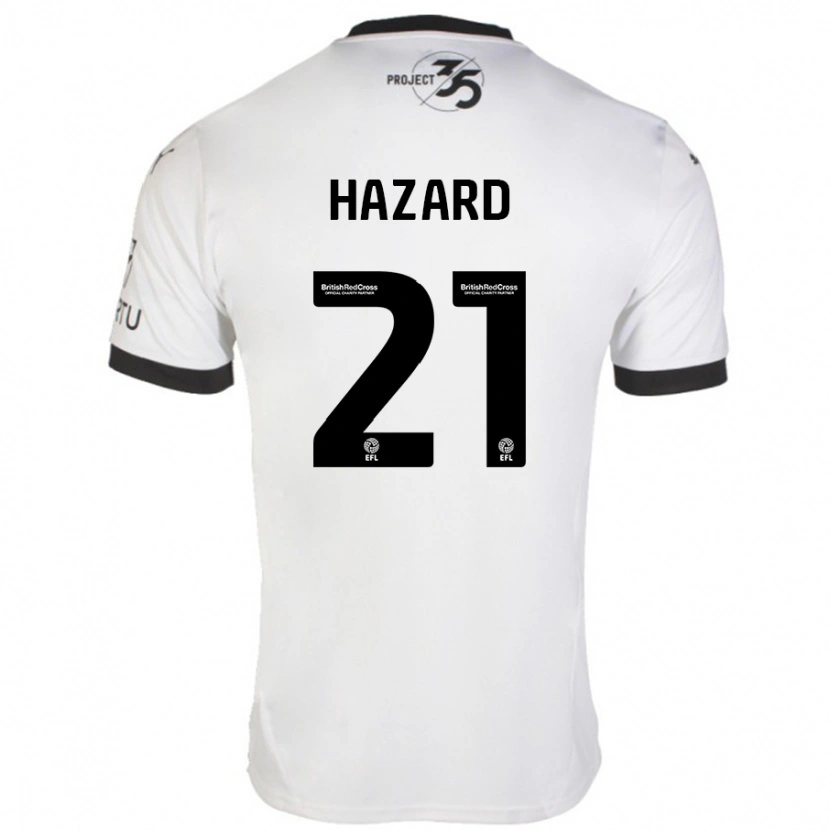 Danxen Niño Camiseta Conor Hazard #21 Blanco Negro 2ª Equipación 2024/25 La Camisa