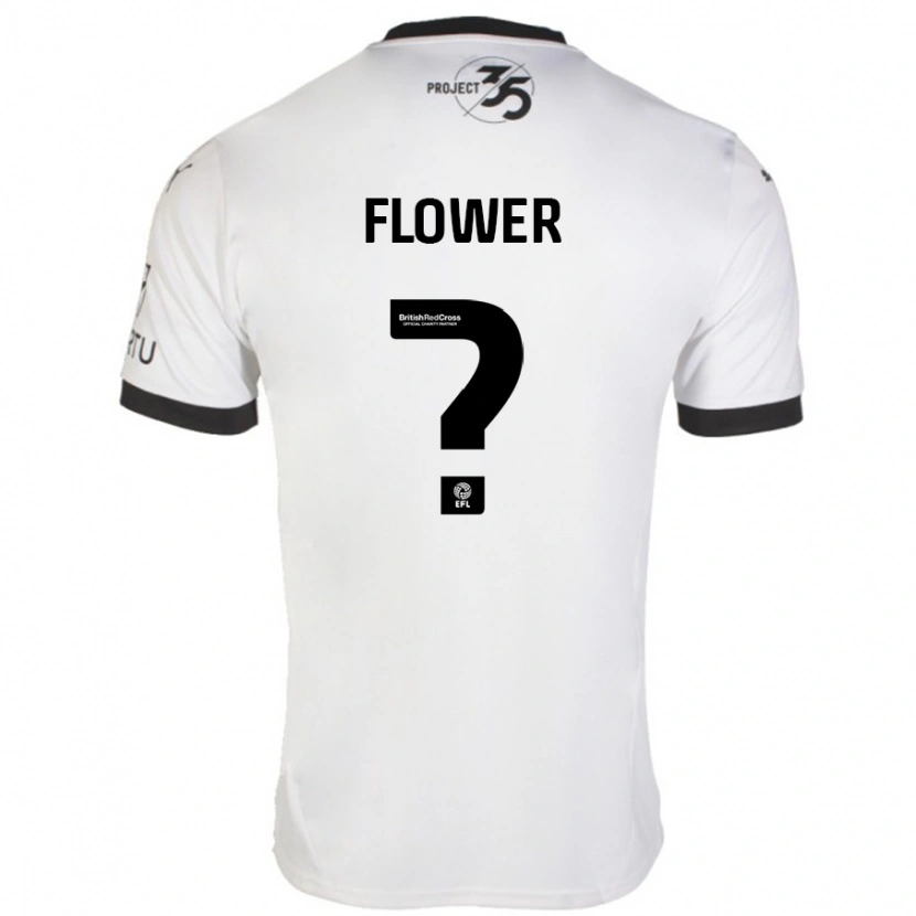 Danxen Niño Camiseta Jack Flower #0 Blanco Negro 2ª Equipación 2024/25 La Camisa