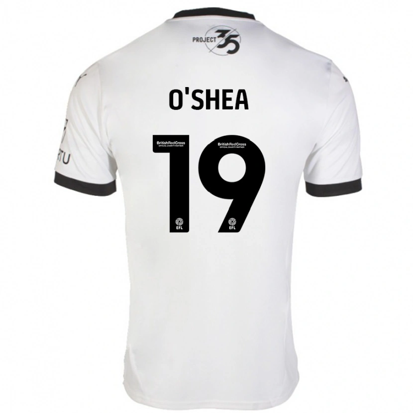 Danxen Niño Camiseta Erin O'shea #19 Blanco Negro 2ª Equipación 2024/25 La Camisa